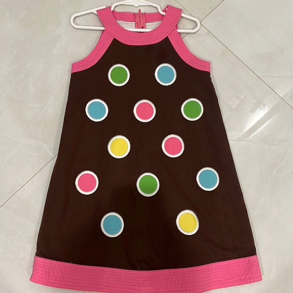 PokaDot dress Peaches & Cream